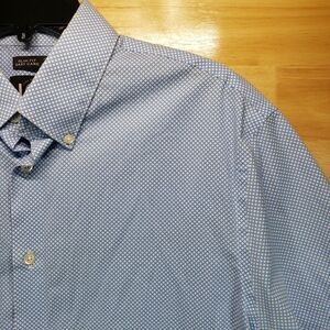 Joseph Abboud JOE Men’s Shirt 16.5 Tall Slim Fit Blue Short Sleeve Button Up